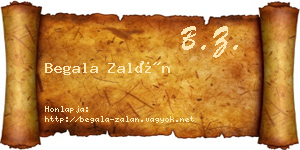 Begala Zalán névjegykártya